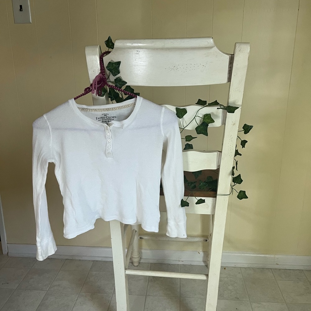 White Long Sleeve Kids Shirt